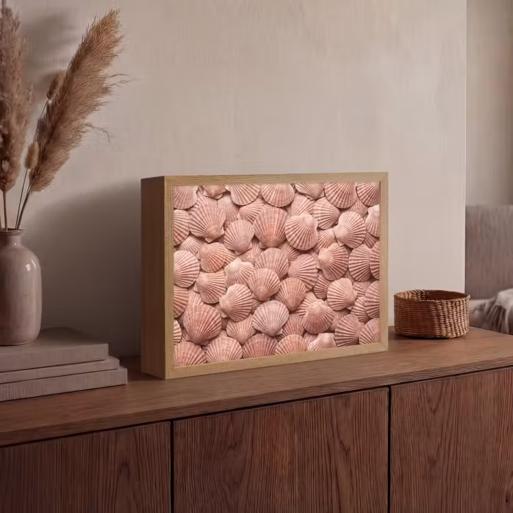 Lightbox - Wandlamp - Schelpen - Patroon - Roze — 4