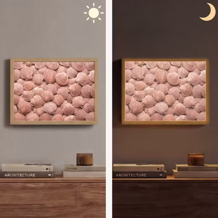 Lightbox - Wandlamp - Schelpen - Patroon - Roze — 6