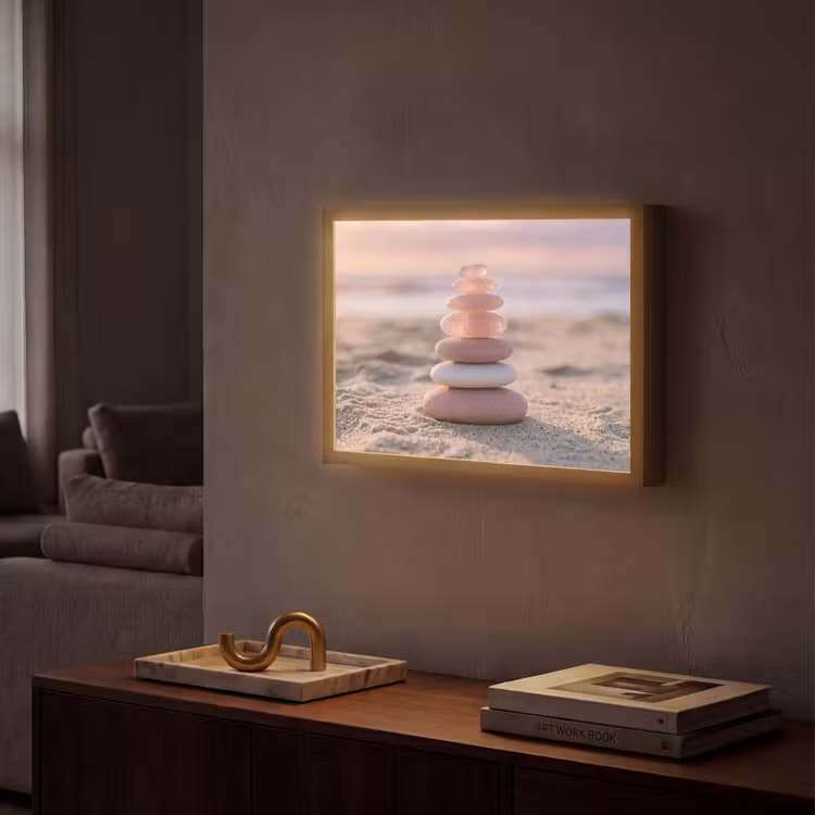 Lightbox - Wandlamp - Stenen - Zand - Roze — 2