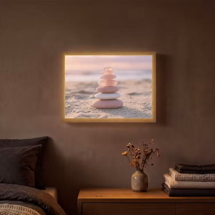 Lightbox - Wandlamp - Stenen - Zand - Roze — 3