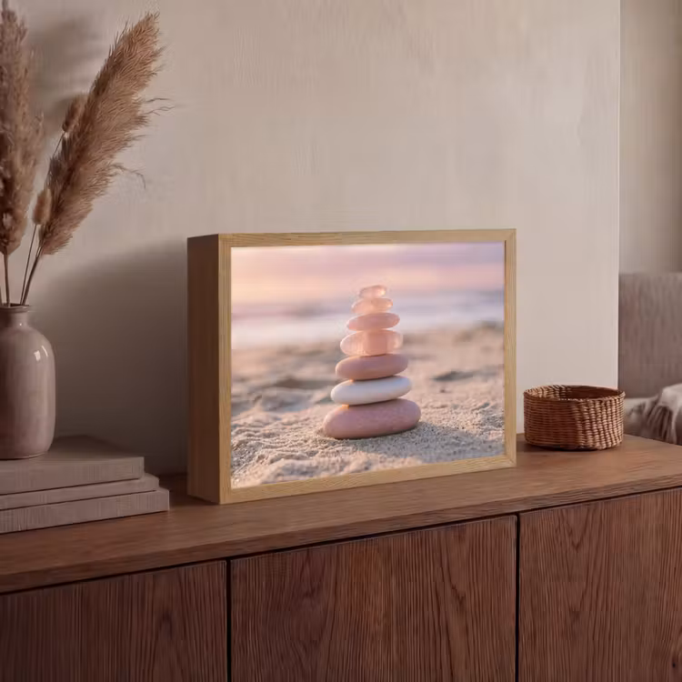 Lightbox - Wandlamp - Stenen - Zand - Roze — 4