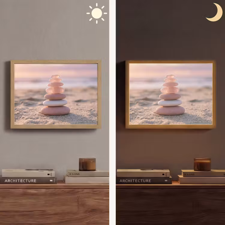 Lightbox - Wandlamp - Stenen - Zand - Roze — 6
