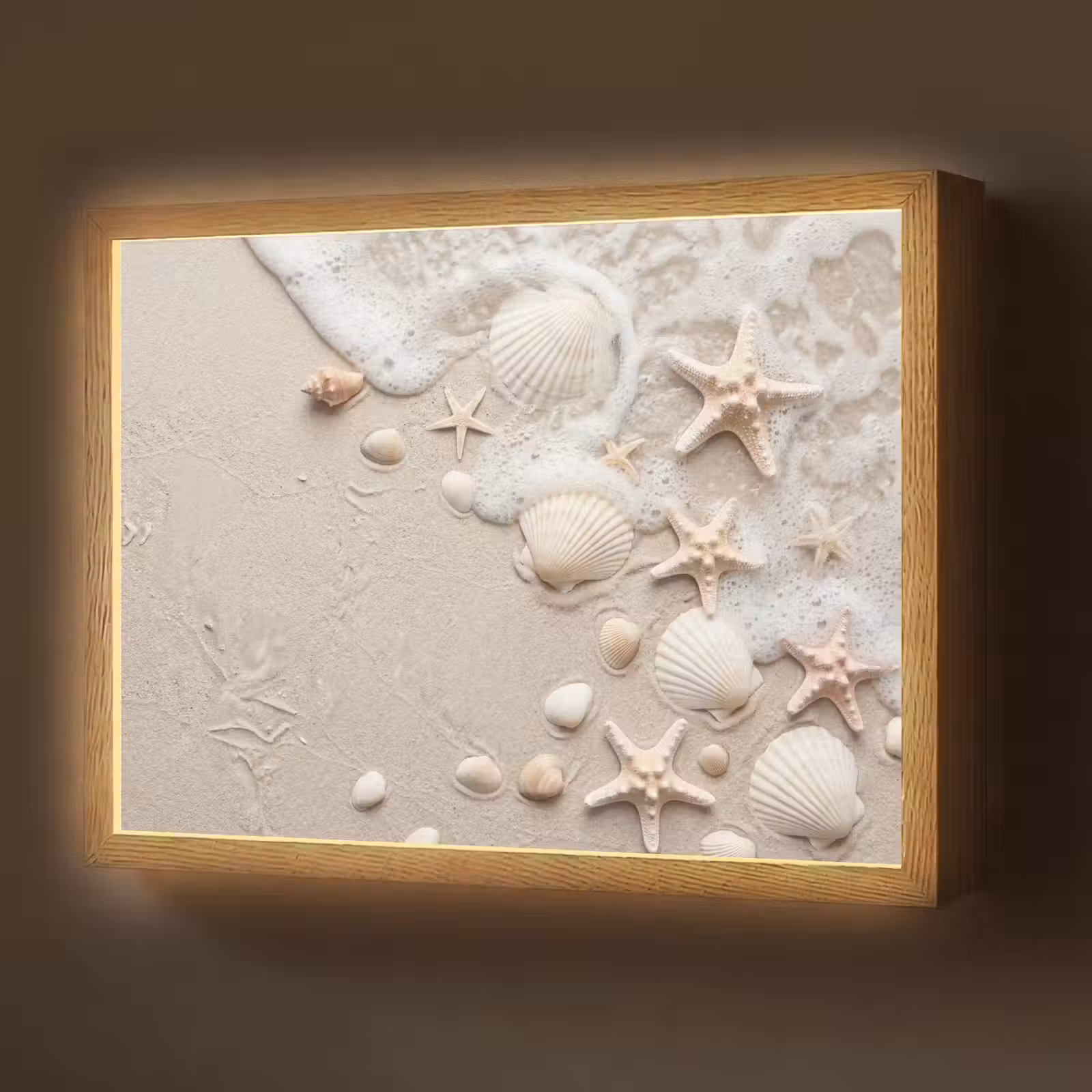 Lightbox - Wandlamp - Schelpen - Zeesterren - Strand — 1