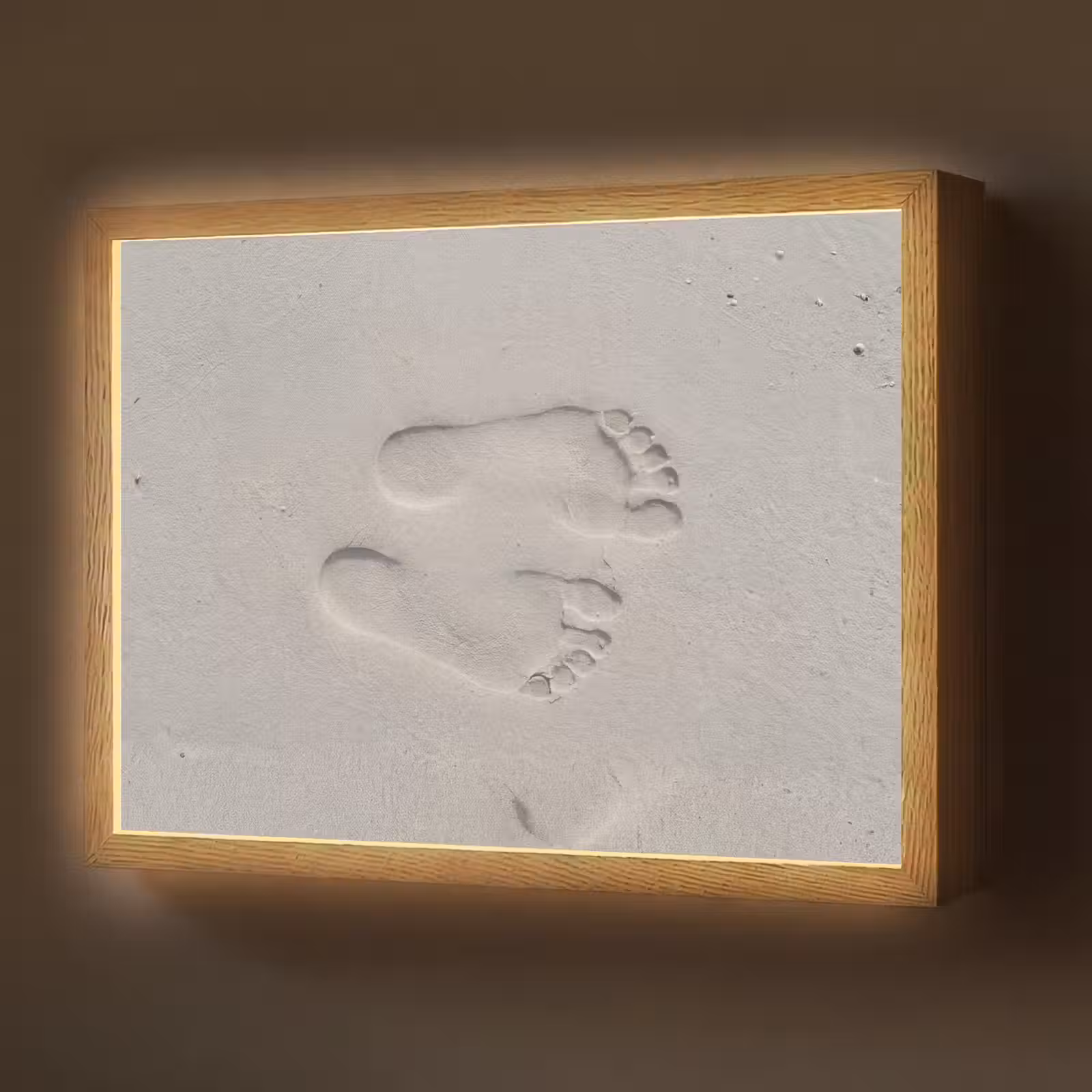 Lightbox - Wandlamp - Voeten - Afdrukken - Zand — 1