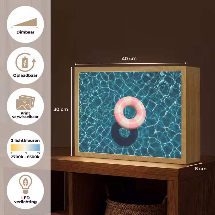 Lightbox - Wandlamp - Drijvend - Zwemband - Water — 10