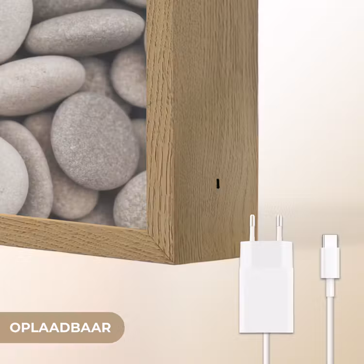 Lightbox - Wandlamp - Kiezels - Stenen - Grijs — 7