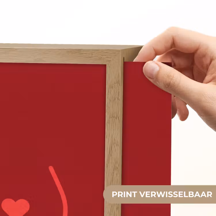 Lightbox - Wandlamp - Minimalistisch - Lijnillustratie - Rood — 5