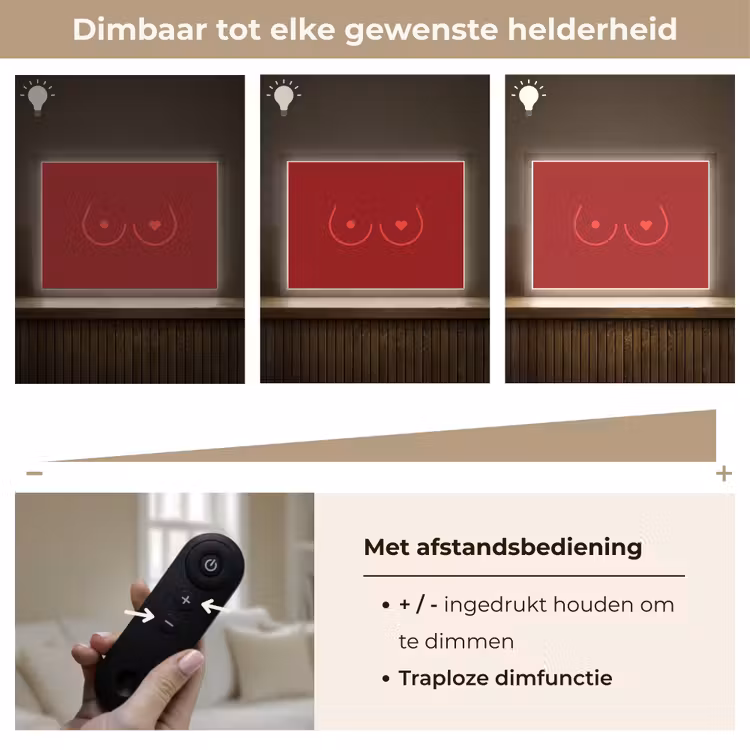 Lightbox - Wandlamp - Minimalistisch - Lijnillustratie - Rood — 9