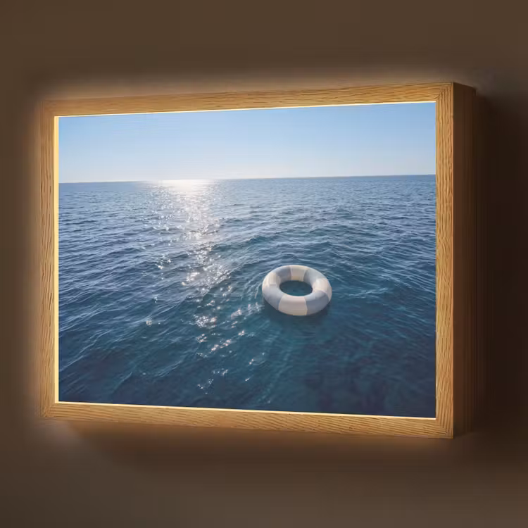 Lightbox - Wandlamp - Oceaan - Zwemband - Horizon — 1