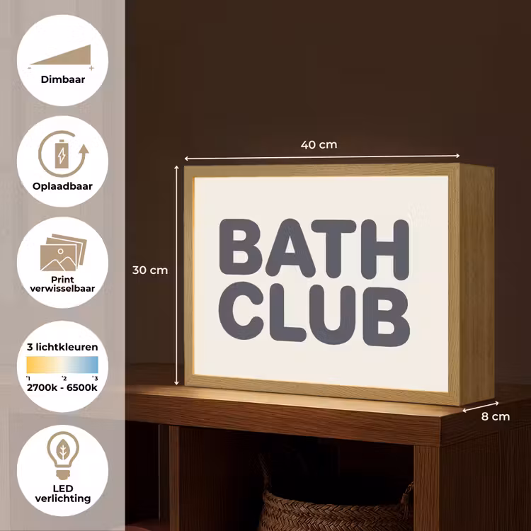 Lightbox - Wandlamp - Quote - Grijs - Wit — 10