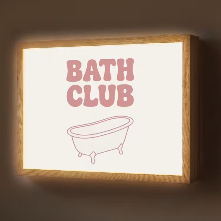 Lightbox - Wandlamp - Retro - Bad - Roze — 1