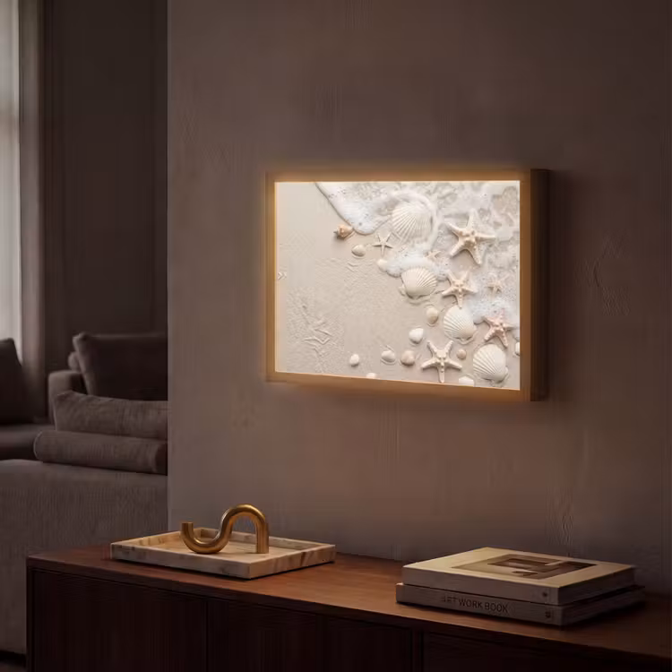 Lightbox - Wandlamp - Schelpen - Zeesterren - Strand — 2