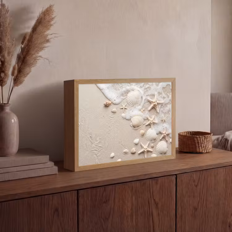 Lightbox - Wandlamp - Schelpen - Zeesterren - Strand — 4
