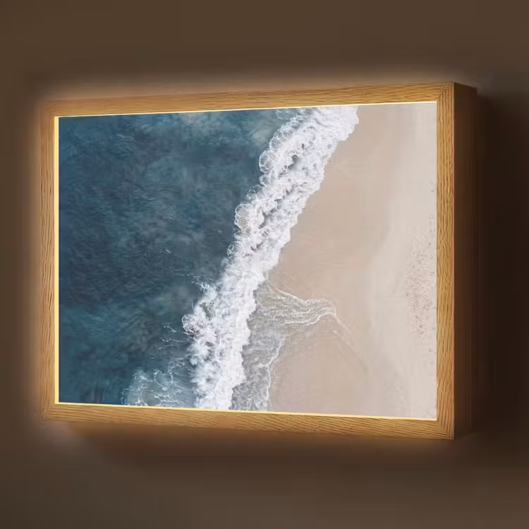 Lightbox - Wandlamp - Strand - Zee - Golven — 1