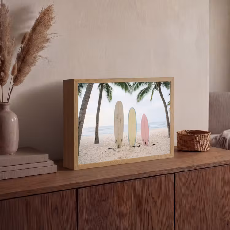 Lightbox - Wandlamp - Surfboard - Palmbomen - Kleurrijk — 4