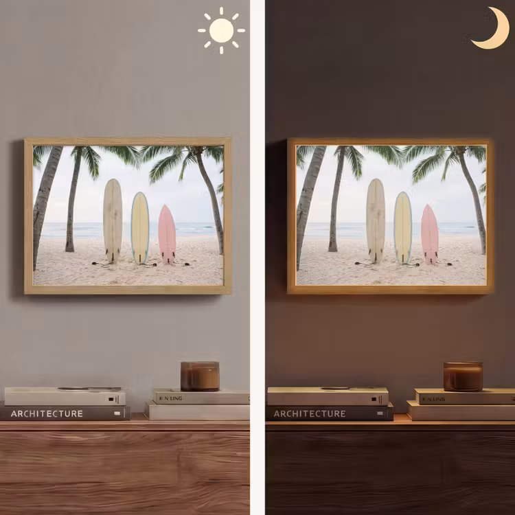 Lightbox - Wandlamp - Surfboard - Palmbomen - Kleurrijk — 6