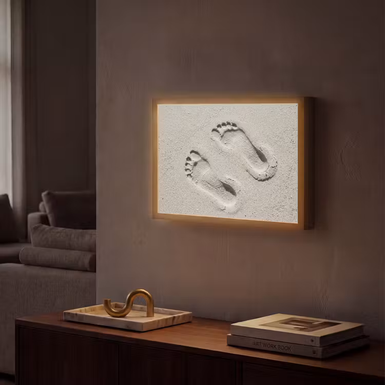 Lightbox - Wandlamp - Voeten - Zand - Zee — 2