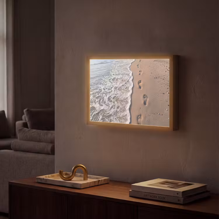 Lightbox - Wandlamp - Voetstappen - Vloedlijn - Zee — 2