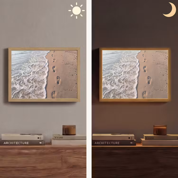 Lightbox - Wandlamp - Voetstappen - Vloedlijn - Zee — 6