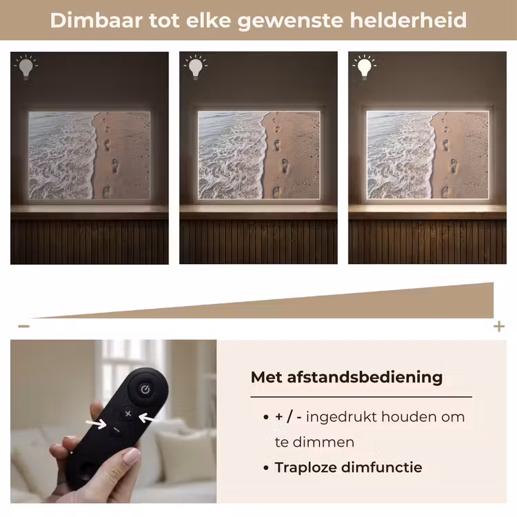 Lightbox - Wandlamp - Voetstappen - Vloedlijn - Zee — 9