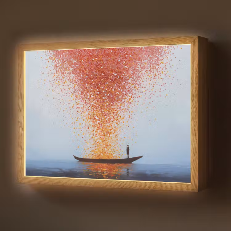 Lightbox - Wandlamp - Wolk - Confetti - Boot - Wateroppervlakte — 1