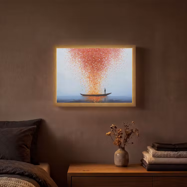 Lightbox - Wandlamp - Wolk - Confetti - Boot - Wateroppervlakte — 3