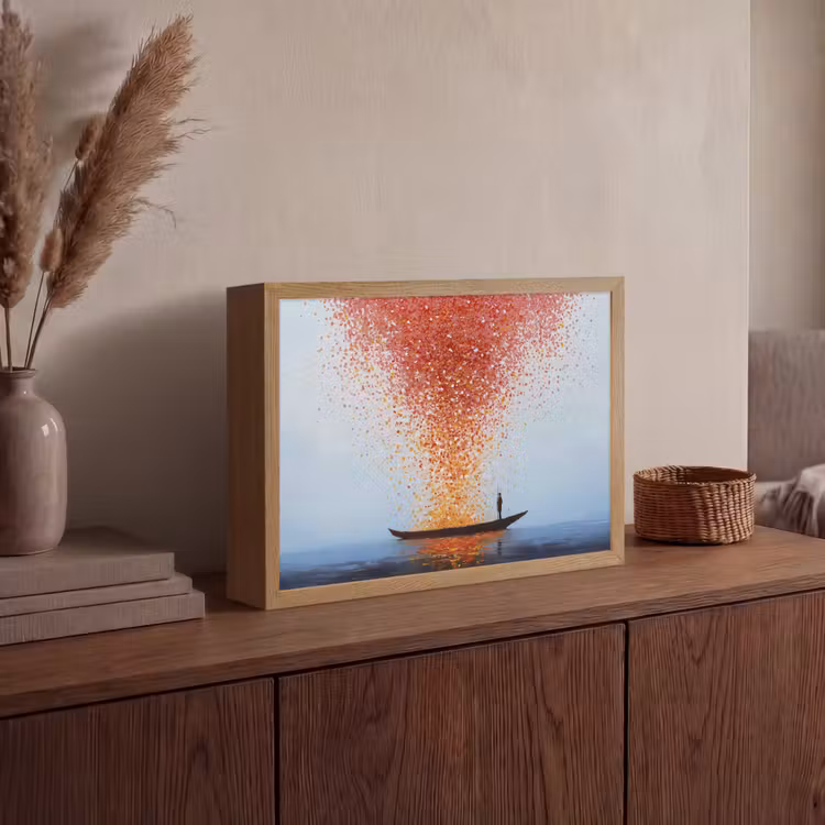 Lightbox - Wandlamp - Wolk - Confetti - Boot - Wateroppervlakte — 4