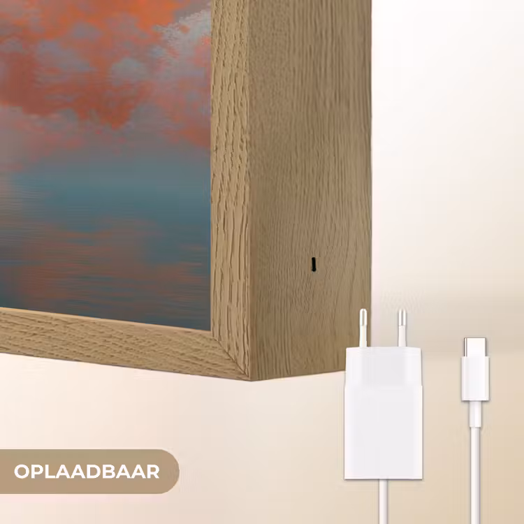 Lightbox - Wandlamp - Zee - Boot - Wolken - Oranje — 7