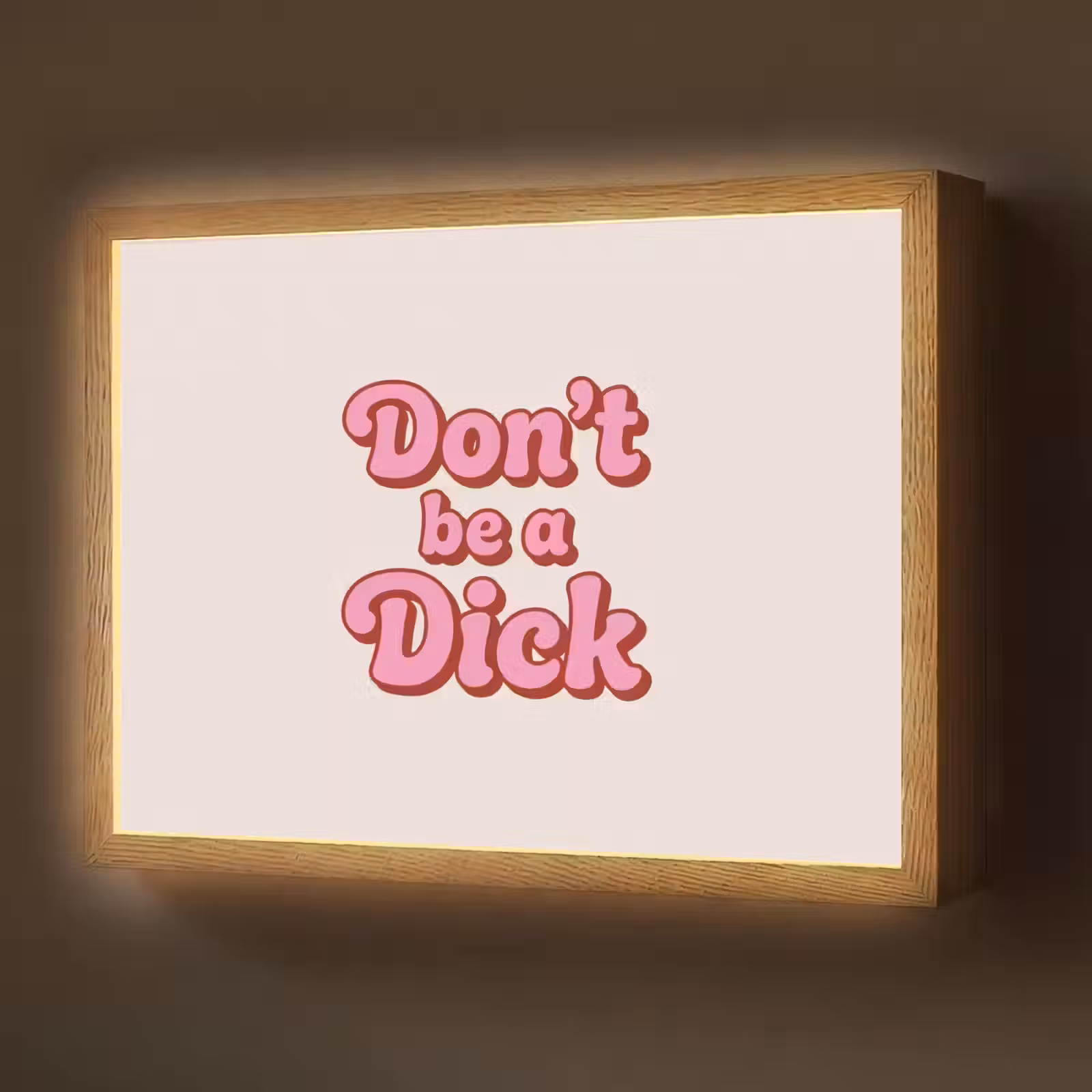 Lightbox - Wandlamp - Tekst - Boodschap - Roze — 1