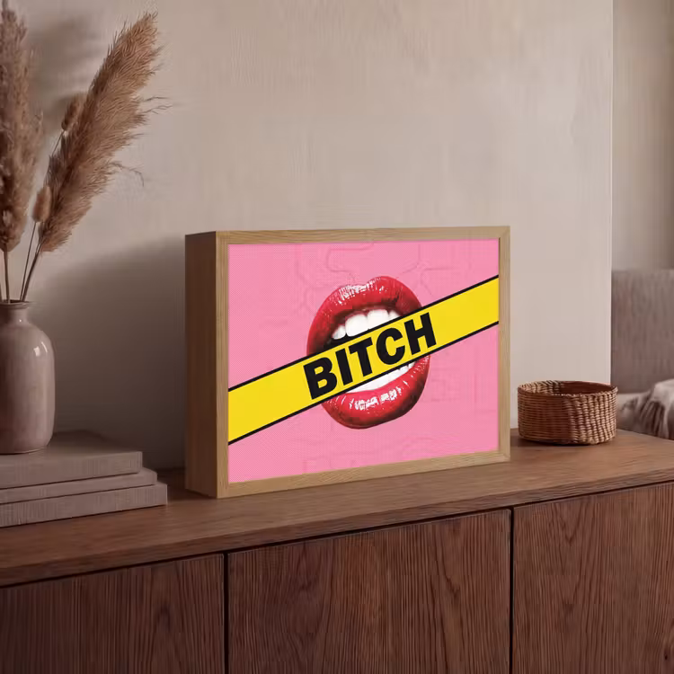 Lightbox - Wandlamp - Lippen - Tekst - Kleurrijk — 4