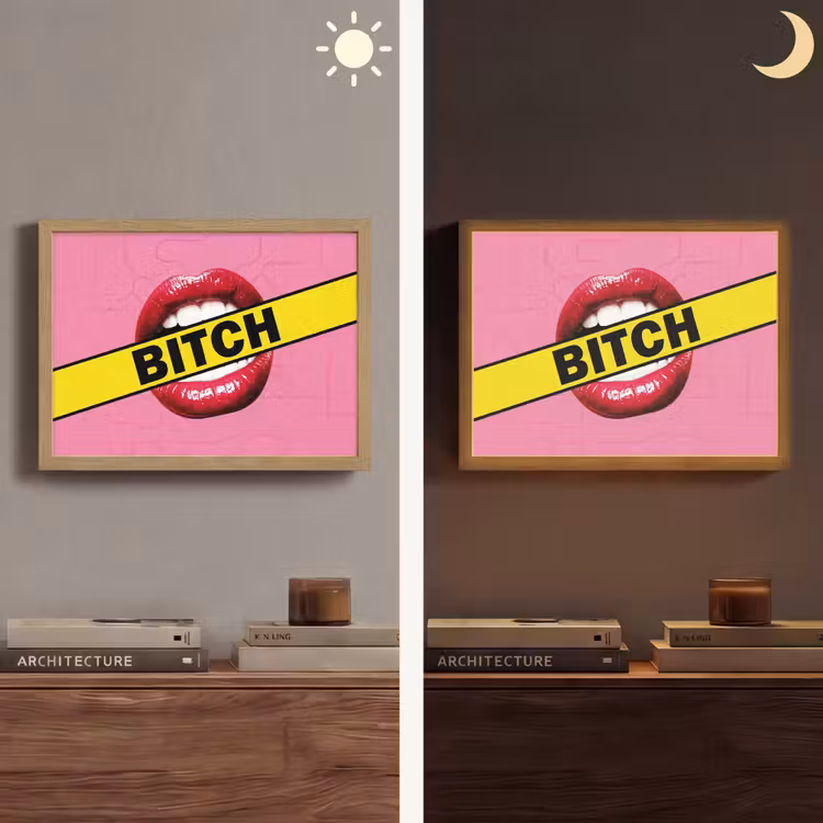 Lightbox - Wandlamp - Lippen - Tekst - Kleurrijk — 6