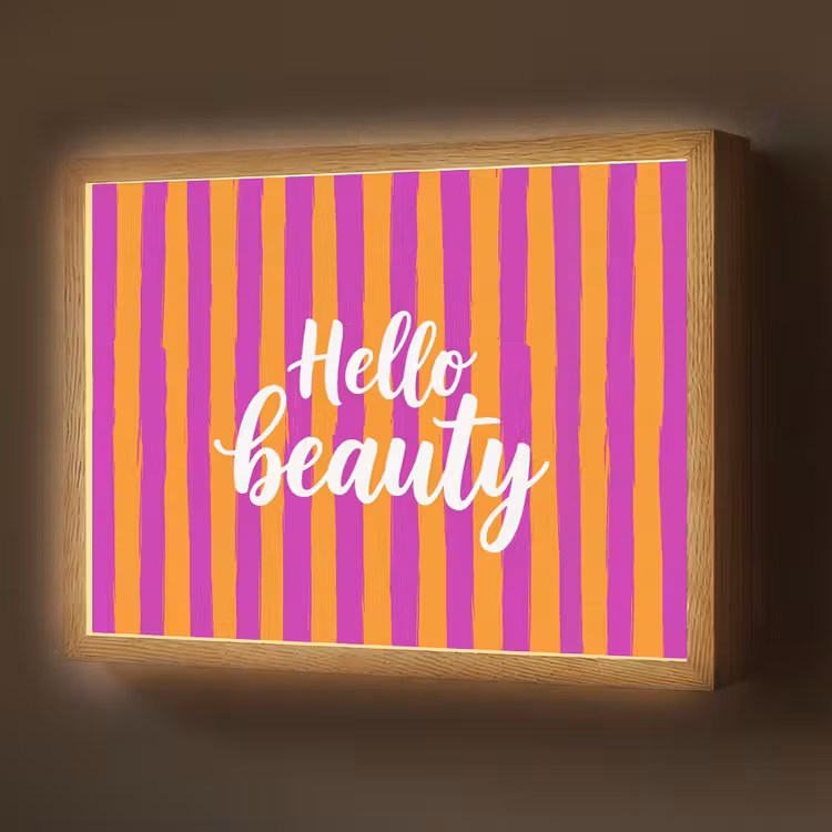 Lightbox - Wandlamp - Modern - Hello - Oranje — 1