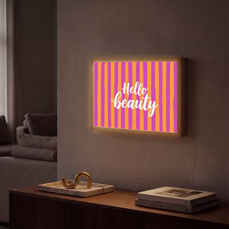 Lightbox - Wandlamp - Modern - Hello - Oranje — 2