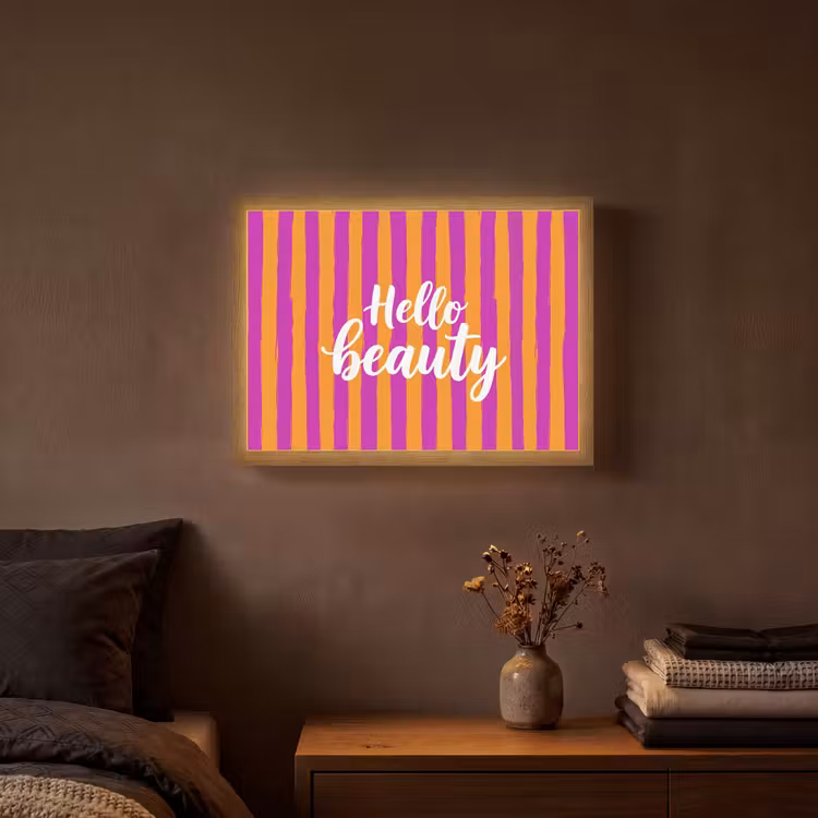 Lightbox - Wandlamp - Modern - Hello - Oranje — 3