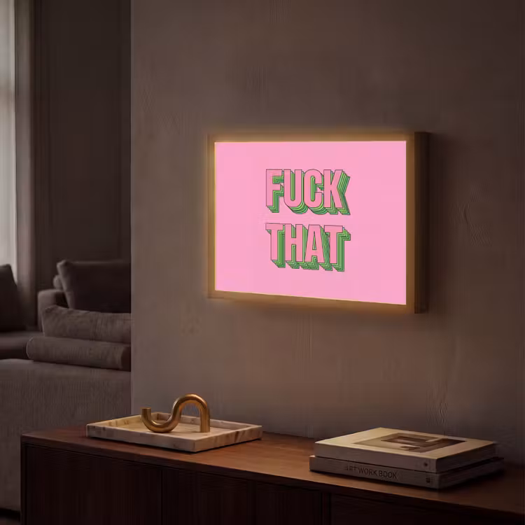 Lightbox - Wandlamp - Tekst - Bold - Roze — 2