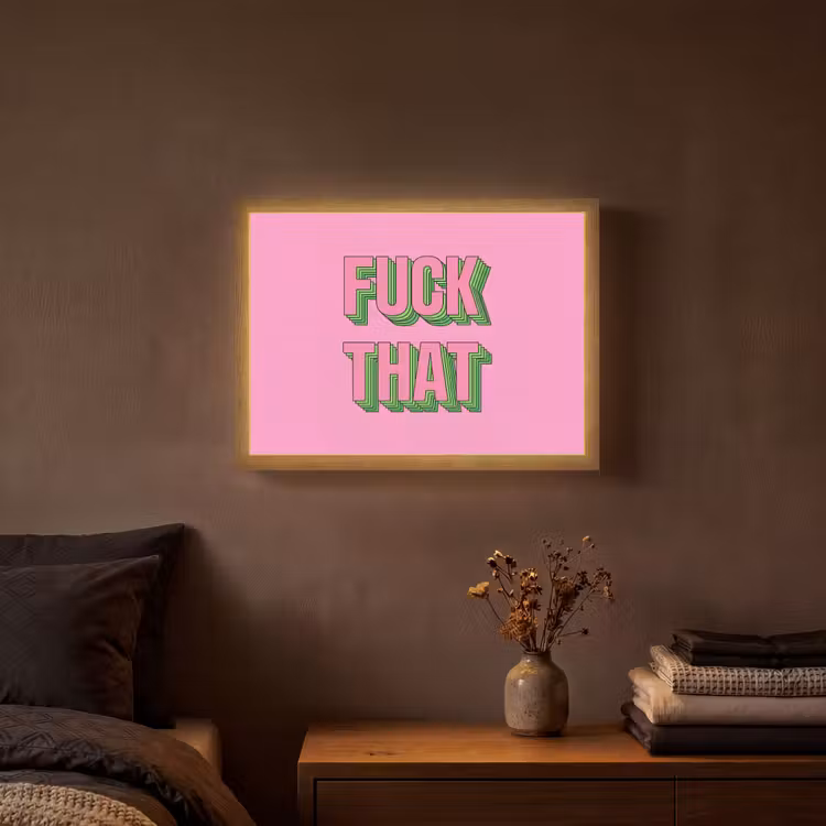 Lightbox - Wandlamp - Tekst - Bold - Roze — 3