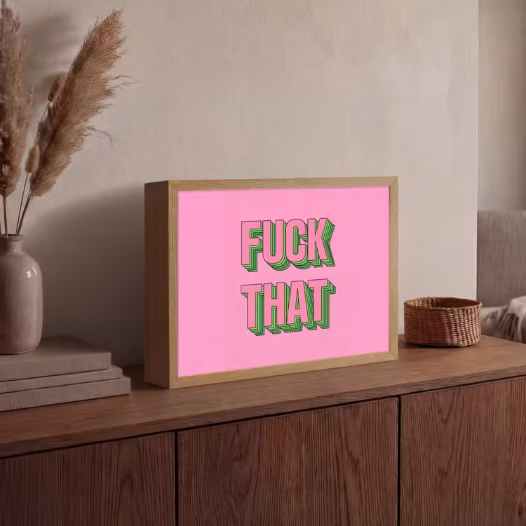 Lightbox - Wandlamp - Tekst - Bold - Roze — 4