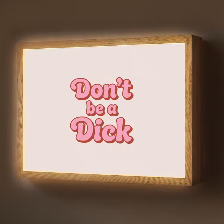 Lightbox - Wandlamp - Tekst - Boodschap - Roze — 1