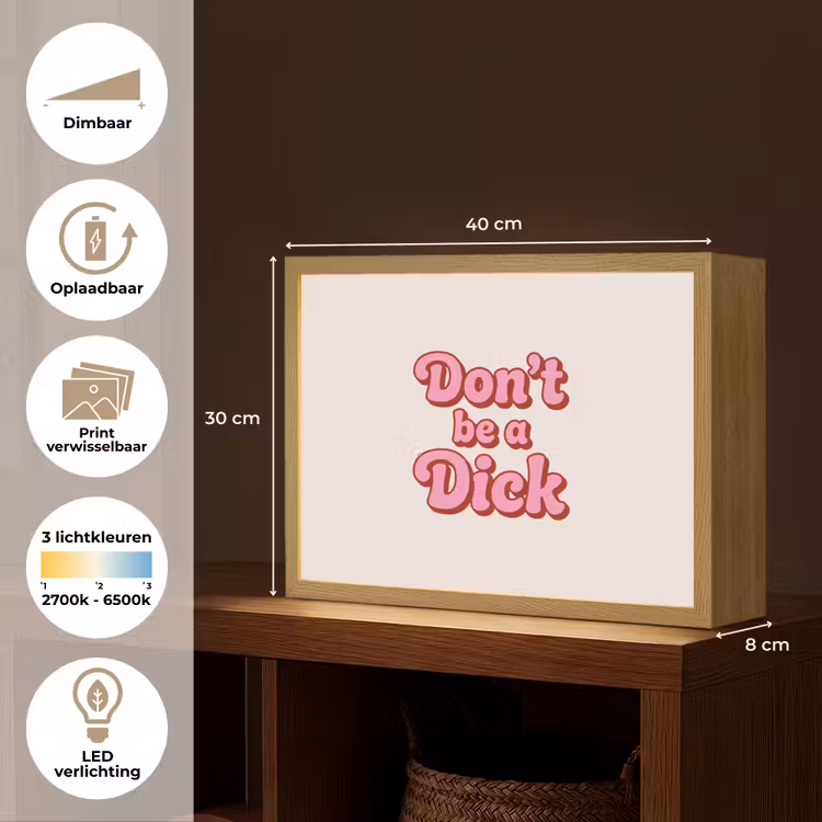 Lightbox - Wandlamp - Tekst - Boodschap - Roze — 10