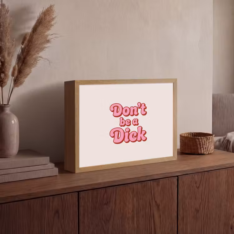 Lightbox - Wandlamp - Tekst - Boodschap - Roze — 4