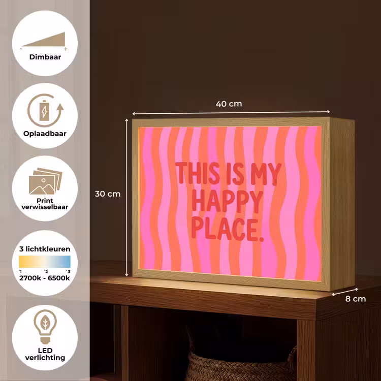 Lightbox - Wandlamp - Tekst - Modern - Kleurrijk — 10