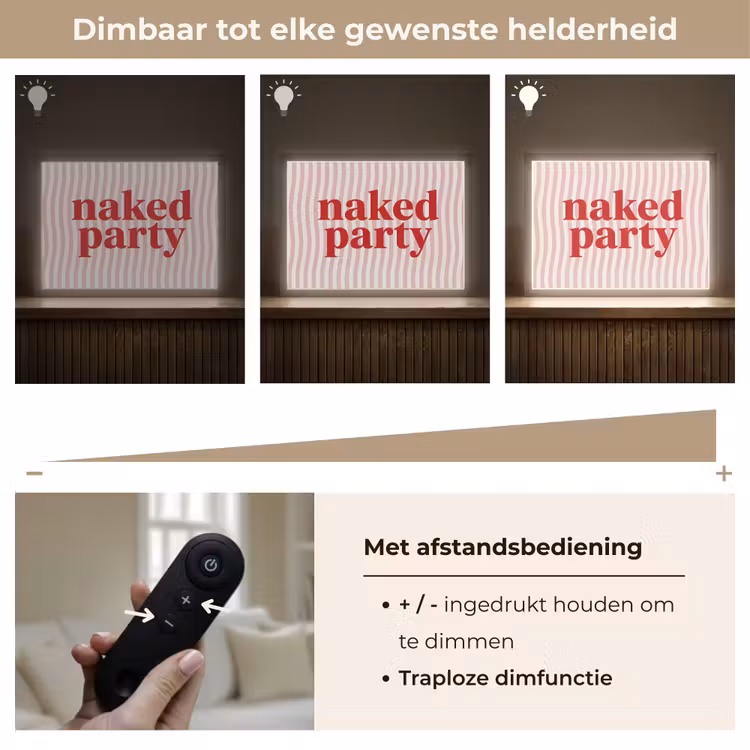Lightbox - Wandlamp - Tekst - Modern - Strepen — 9