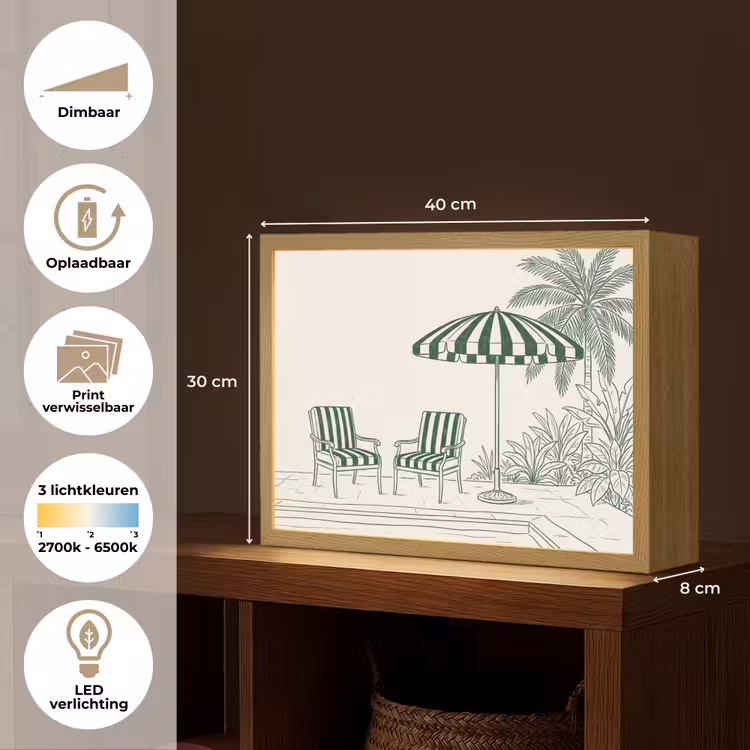 Lightbox - Wandlamp - Terras - Illustratie - Groen — 10