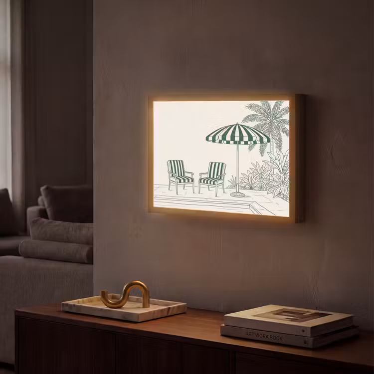 Lightbox - Wandlamp - Terras - Illustratie - Groen — 2