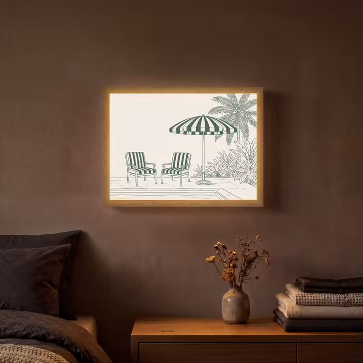 Lightbox - Wandlamp - Terras - Illustratie - Groen — 3