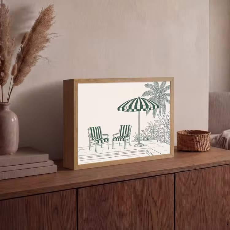 Lightbox - Wandlamp - Terras - Illustratie - Groen — 4