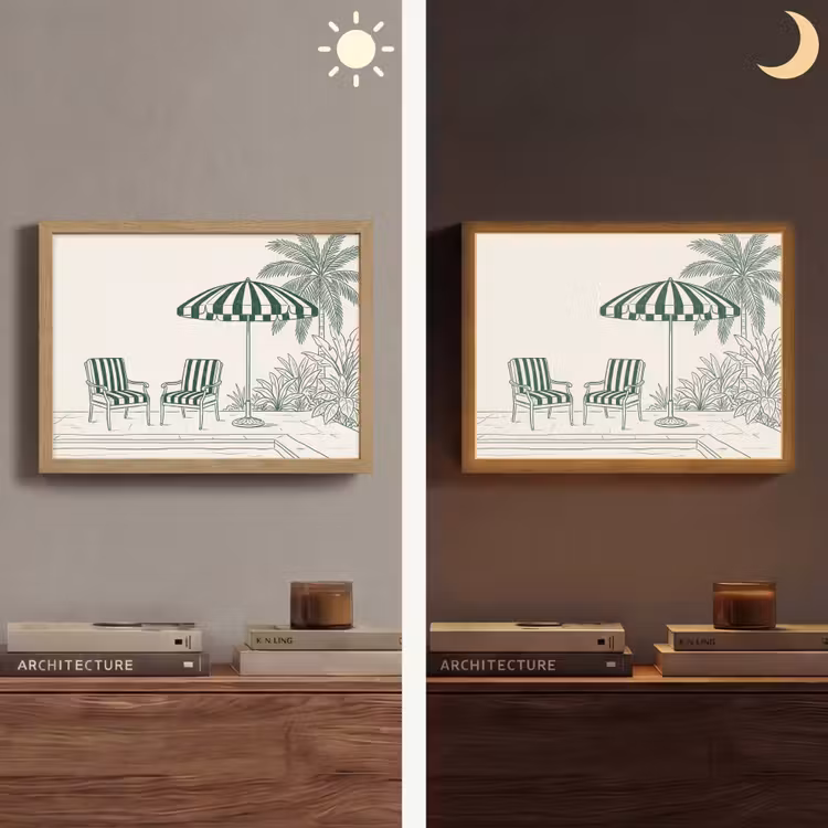Lightbox - Wandlamp - Terras - Illustratie - Groen — 6