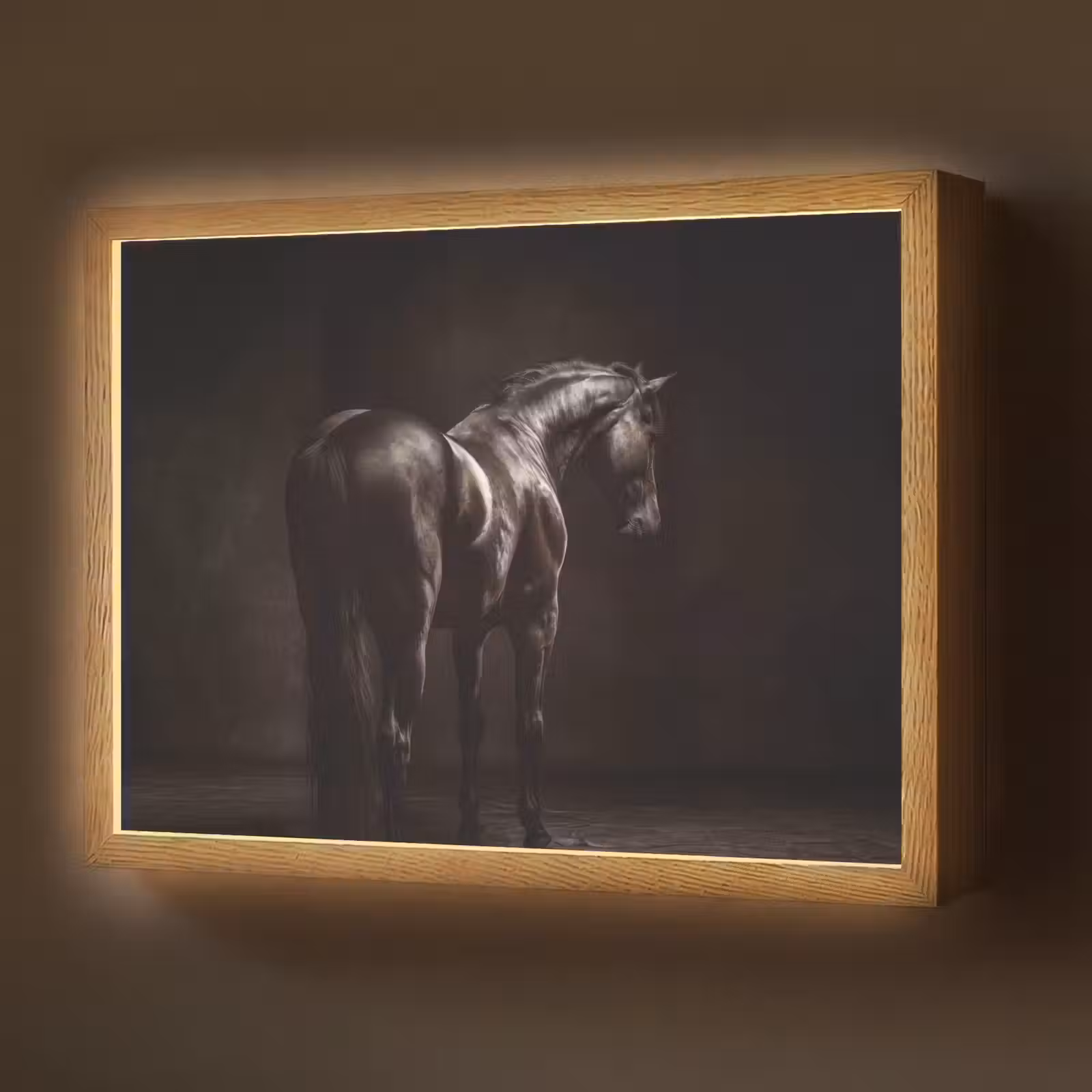Lightbox - Wandlamp - Krachtig - Paard - Donker — 1