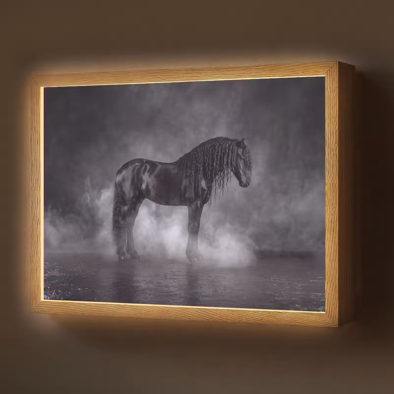 Lightbox - Wandlamp - Paard - Magisch - Zwart — 1
