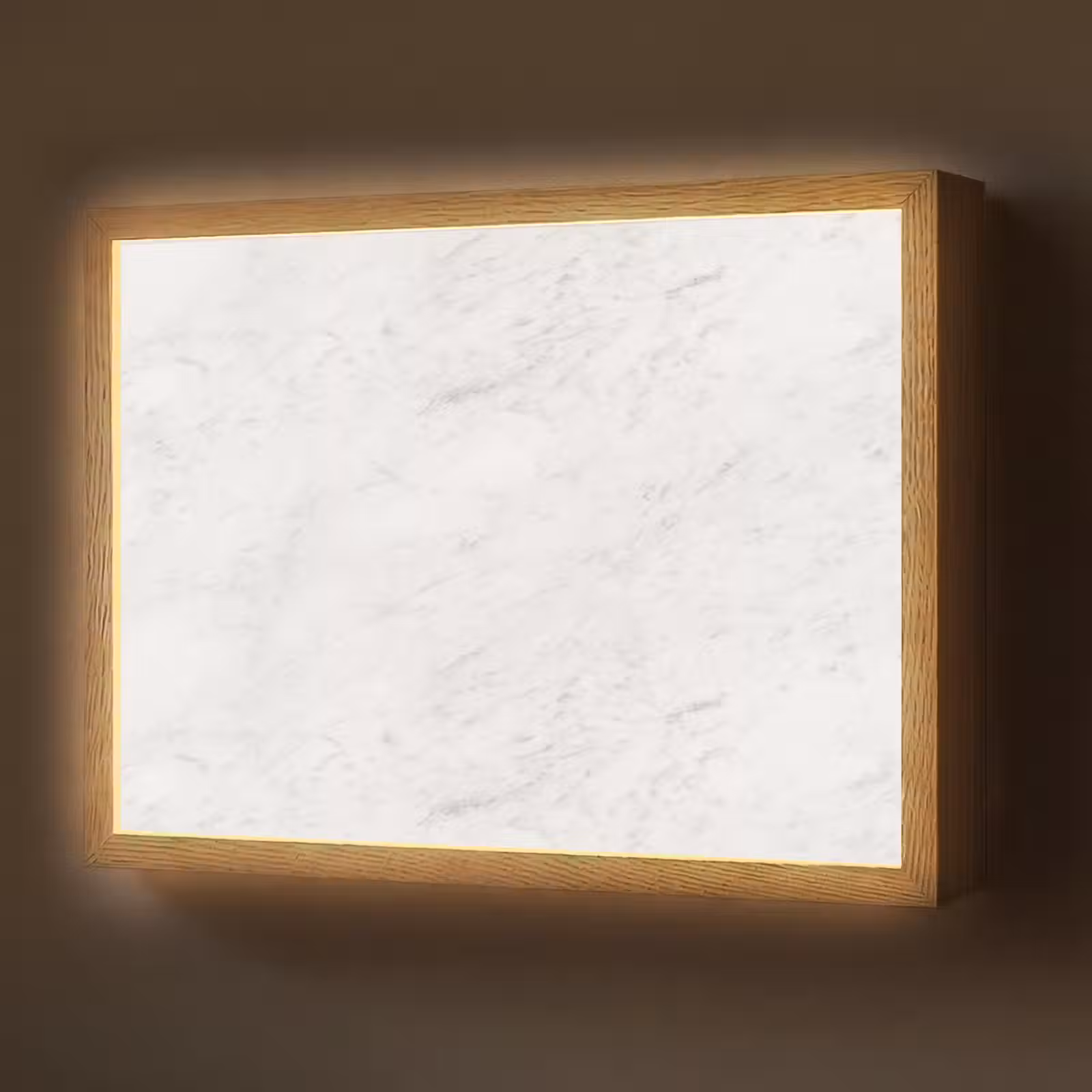 Lightbox - Wandlamp - Wit - Marmer - Grijze aders — 1